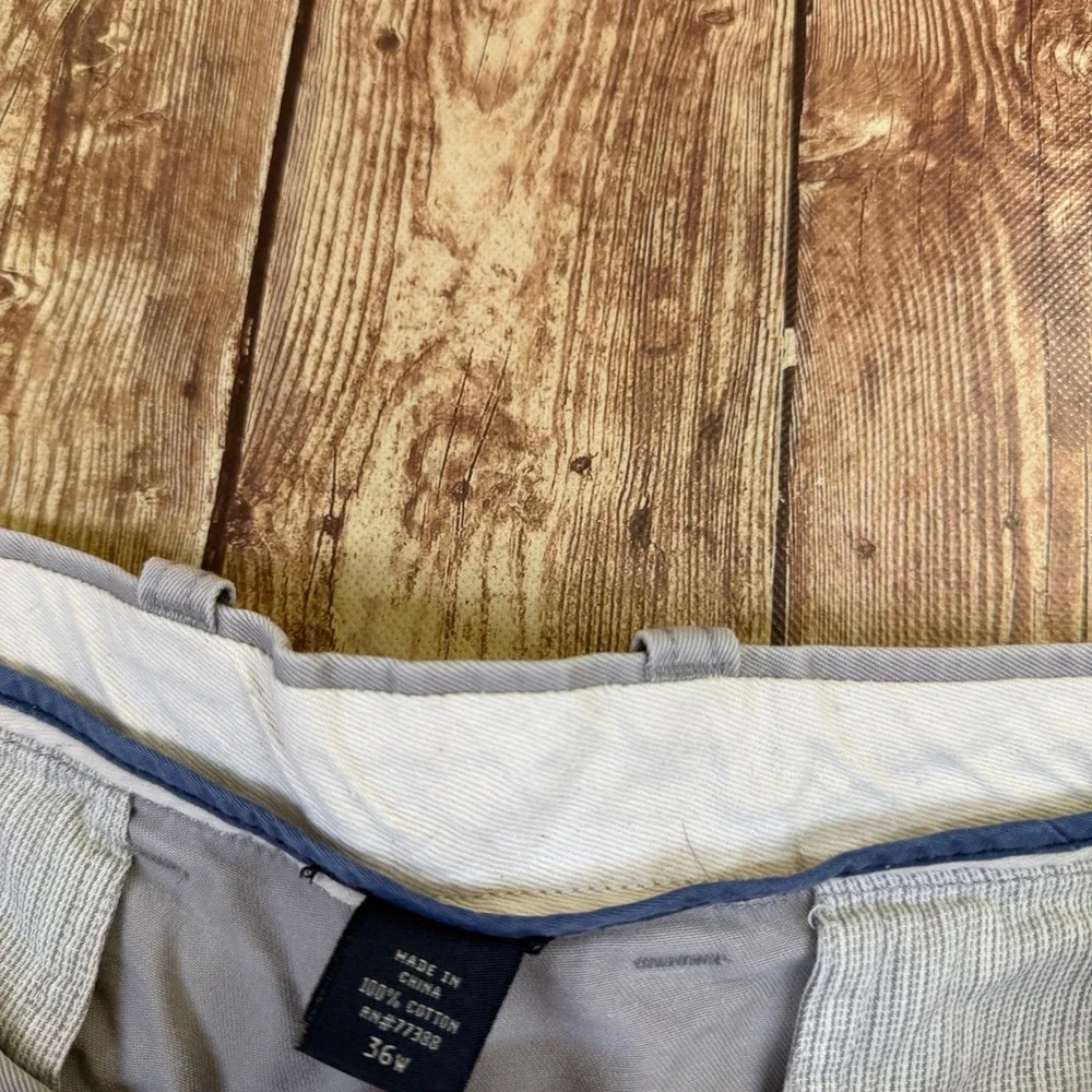 j.crew Chino Shorts Mens 36 Gray Cotton Casual Classic Pockets
